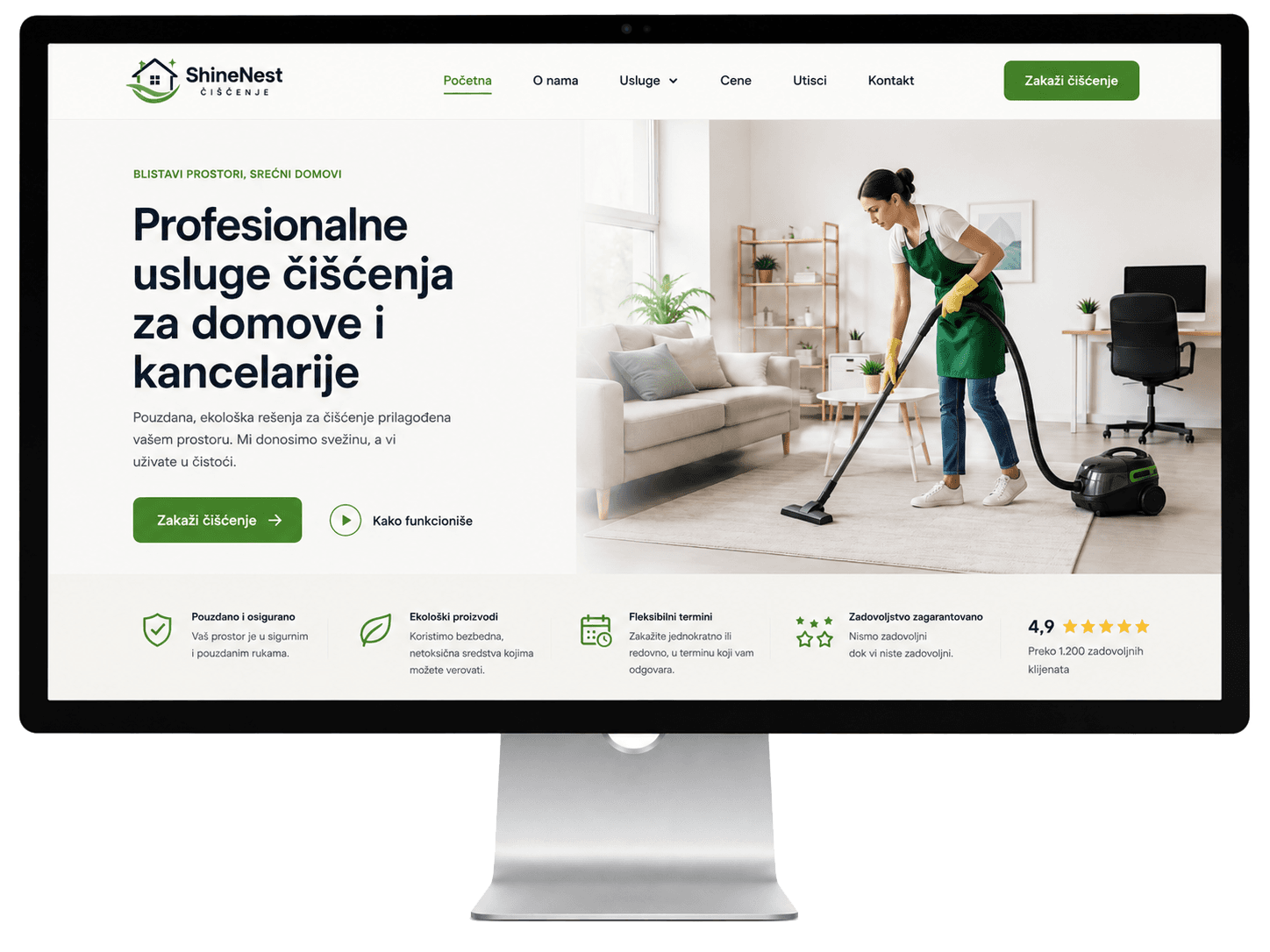 Primer Micro Web sajta — prezentacioni sajt sa uslugama, cenama i utiscima klijenata